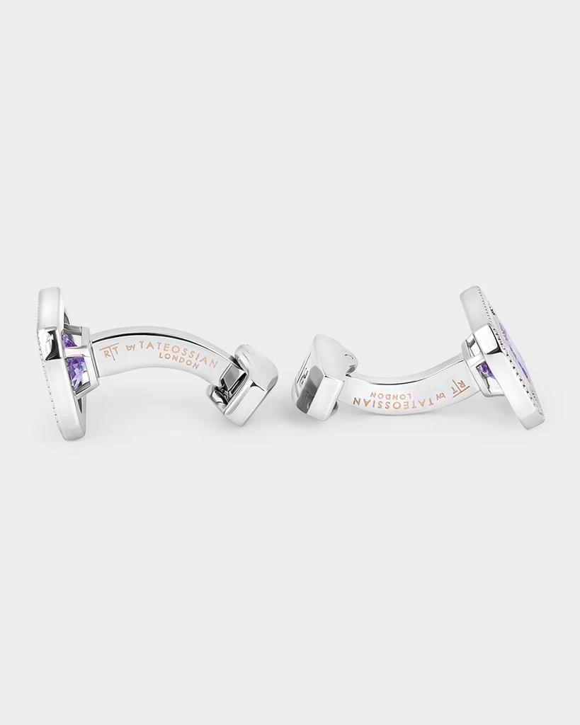 Tateossian Men
s Halo Rectangular Cufflinks 2