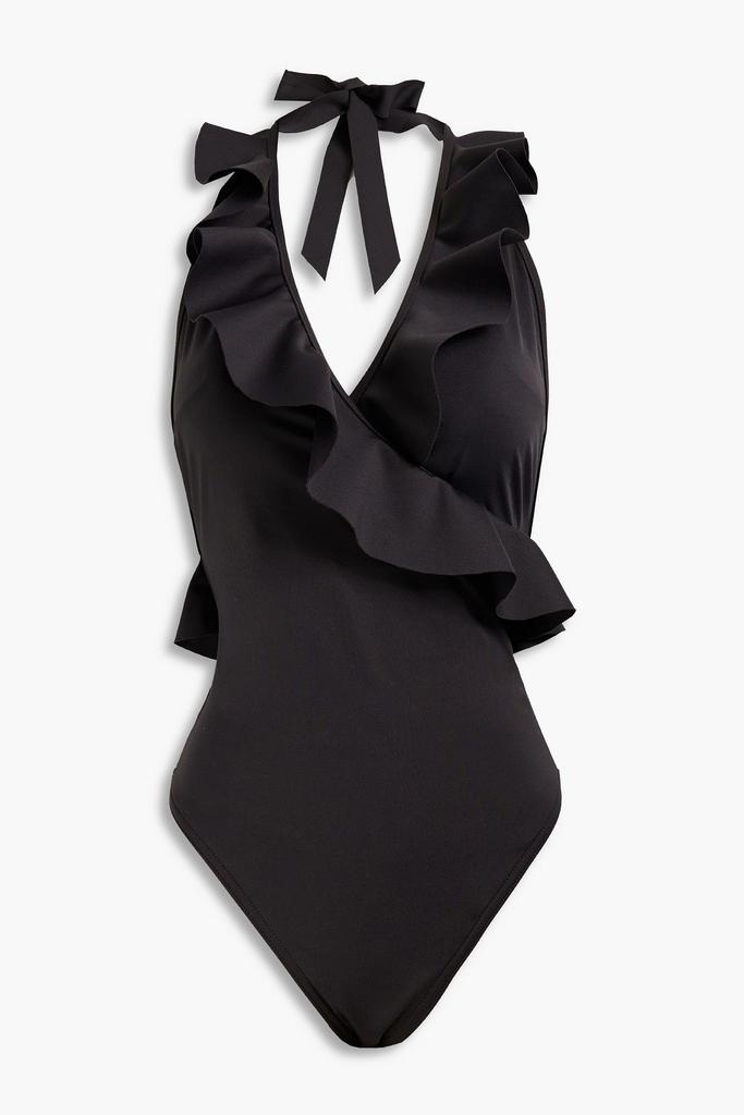 Zimmermann Ruffled halterneck swimsuit