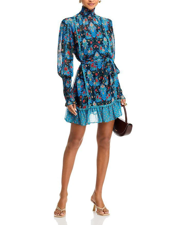 Farm Rio Arabesque Floral Pleated Dress 3