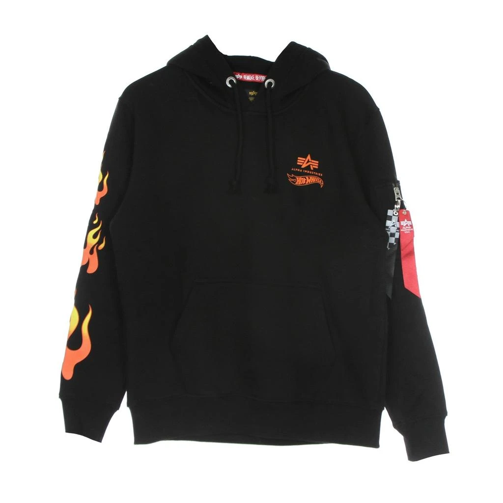 Alpha Industries Flame Hoody X Hot Wheels Men's Hoodie Black 1