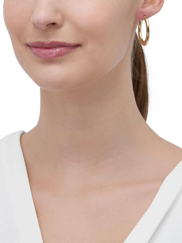 Saks Fifth Avenue 14K Yellow Gold Hoop Earrings 3