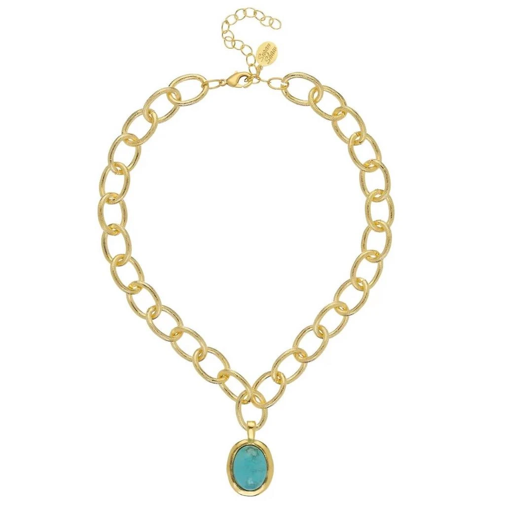 Susan Shaw Susan Shaw - Women
s Cabochon Loop Chain Necklace