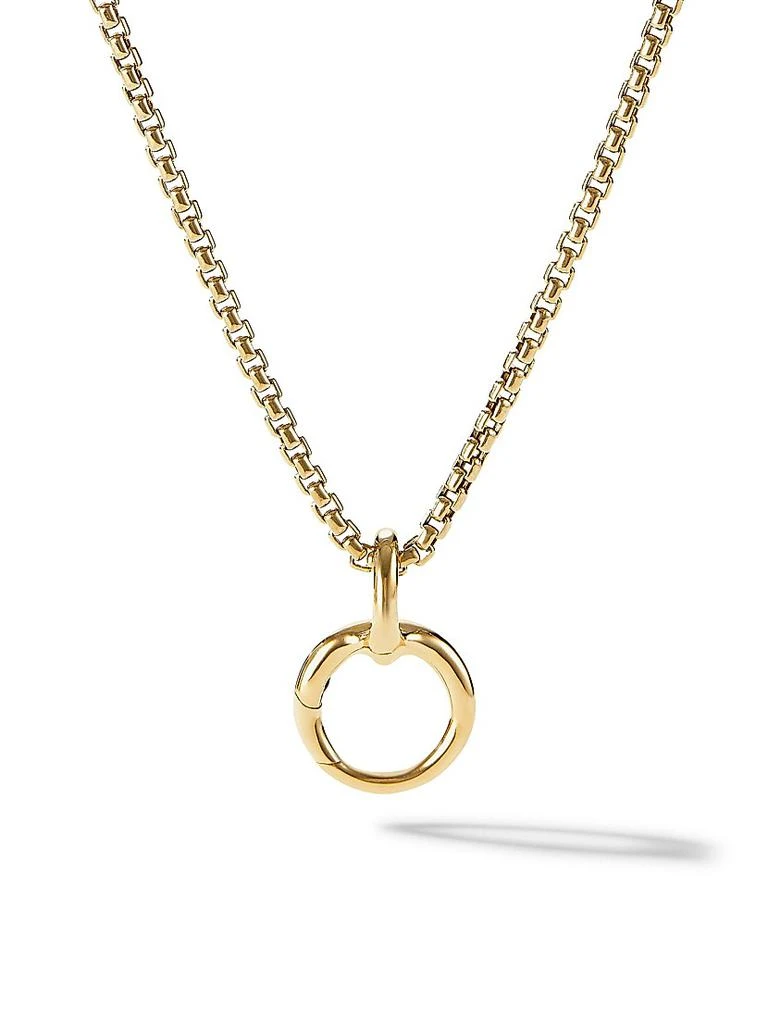 David Yurman Smooth Amulet Holder in 18K Yellow Gold 1