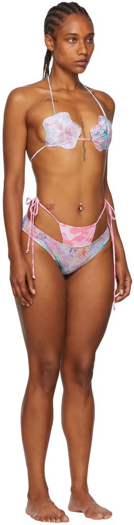 Collina Strada SSENSE Exclusive Purple Recycled Nylon Bikini