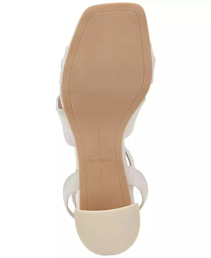 Dolce Vita Women's Brenna Satin Twist Two-Piece Block-Heel Sandals 5