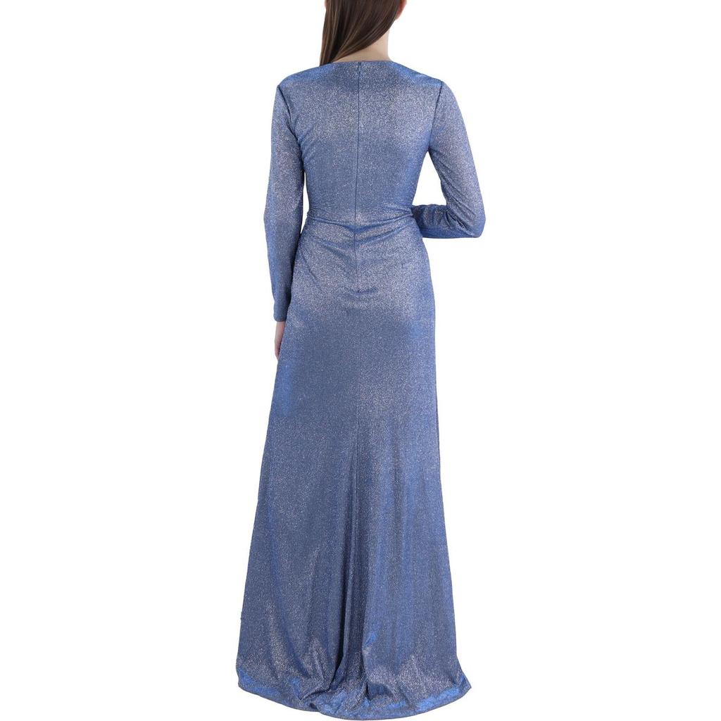 Ieena for Mac Duggal Womens Glitter Formal Evening Dress