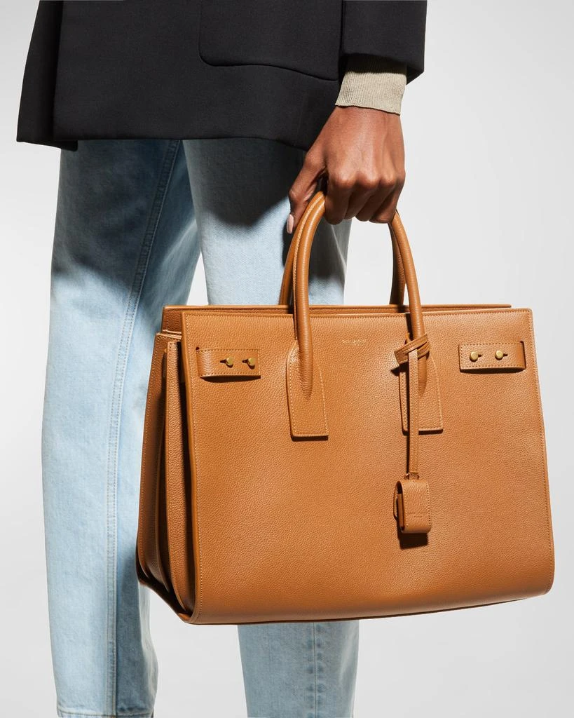 Yves Saint Laurent Sac De Jour Medium Top-Handle Bag in Grained Leather 4