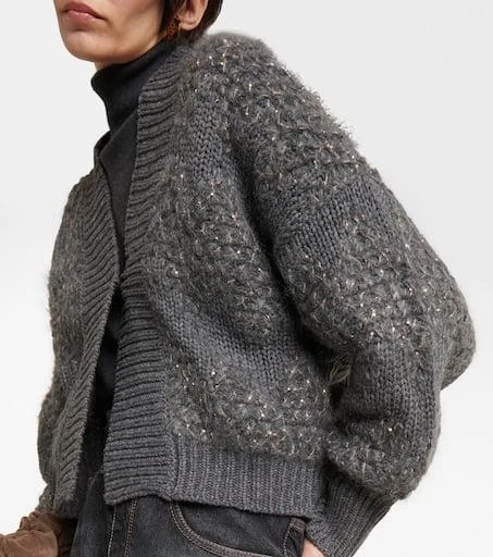 Brunello Cucinelli Wool, cashmere, and silk cardigan 4