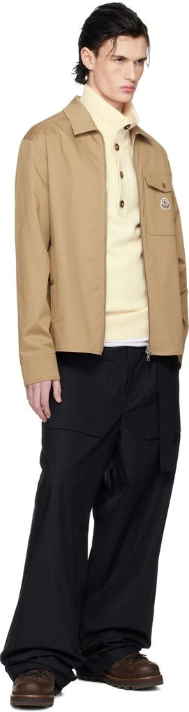 Moncler Tan Cotton Gabardine Zip-Up Jacket 4