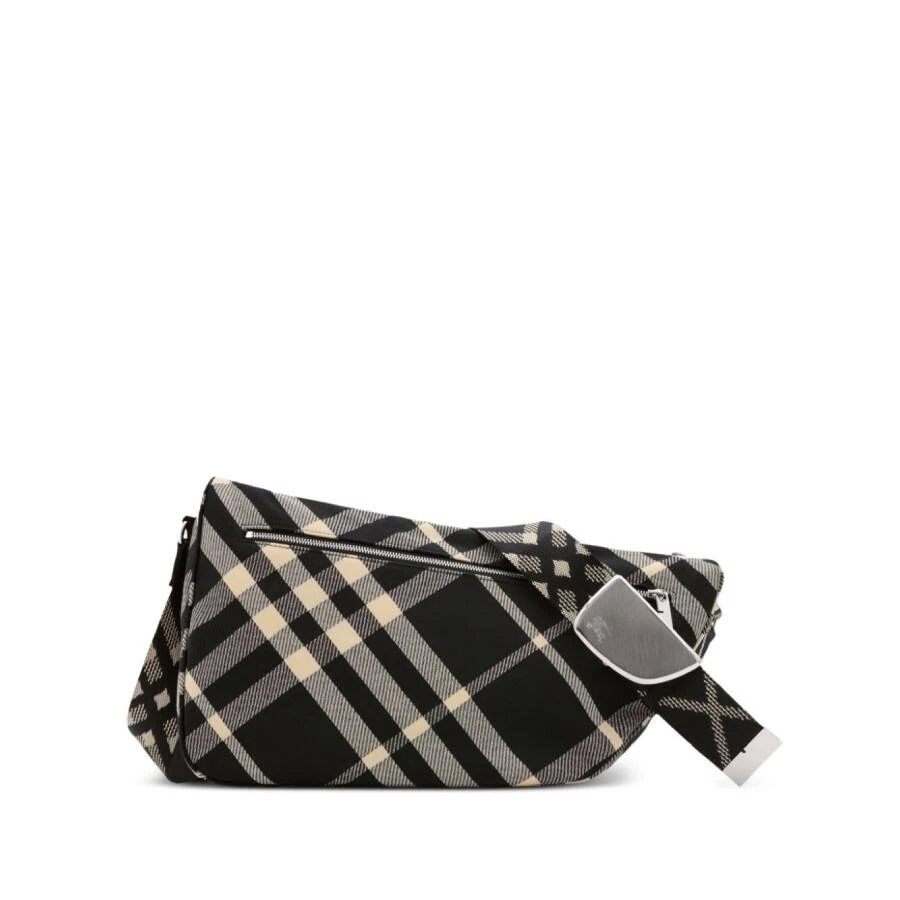 Burberry Open Box - Burberry Large Shield Checked Messenger Bag 1