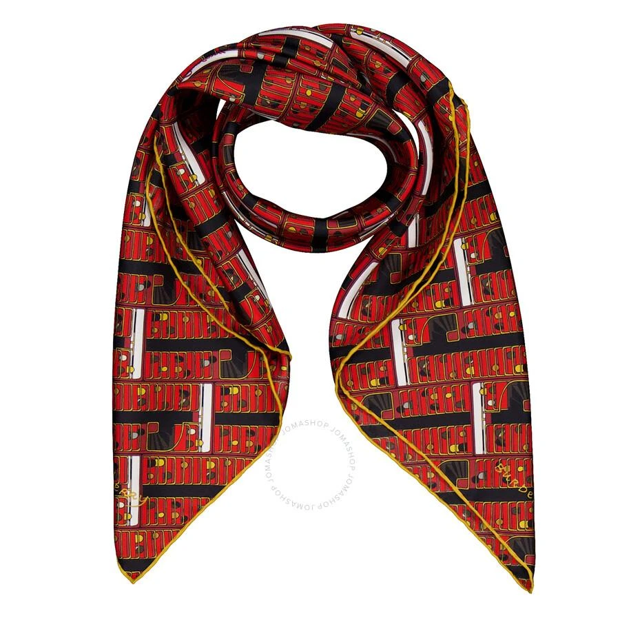 Burberry Bus Silk Scarf In Pillar 2