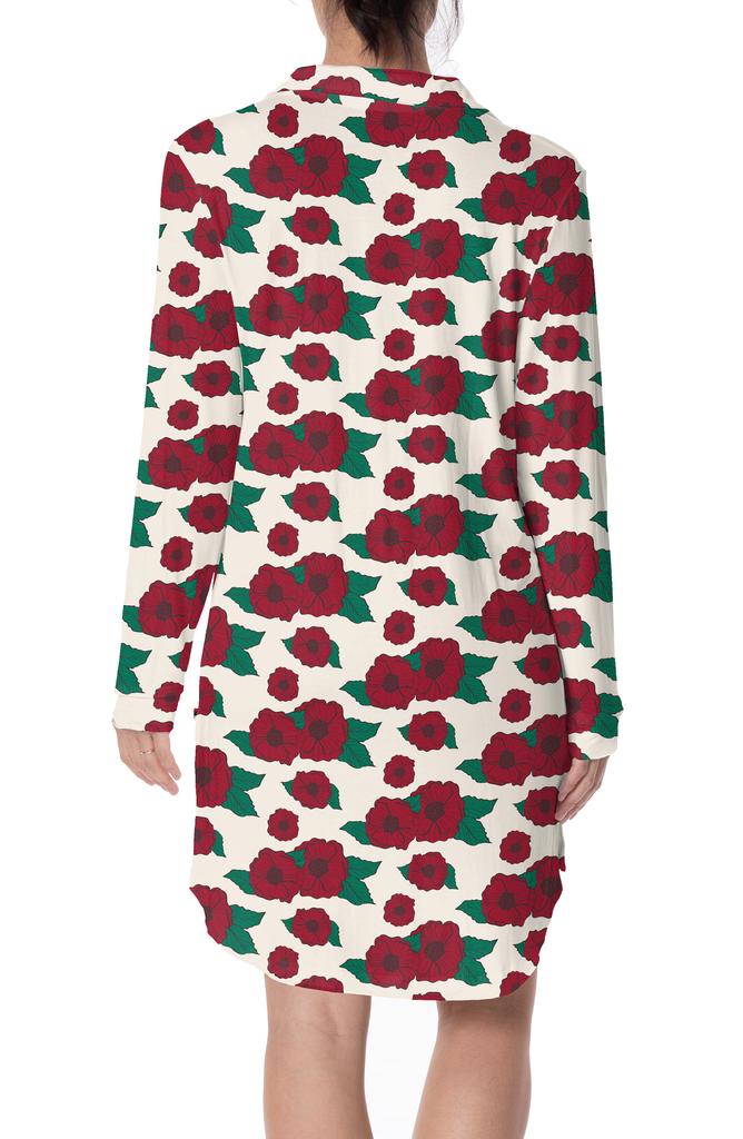 KicKee Pants Floral Long Sleeve Nightshirt