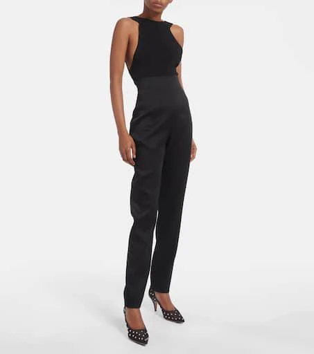 Khaite River embellished leather-trimmed pumps 2