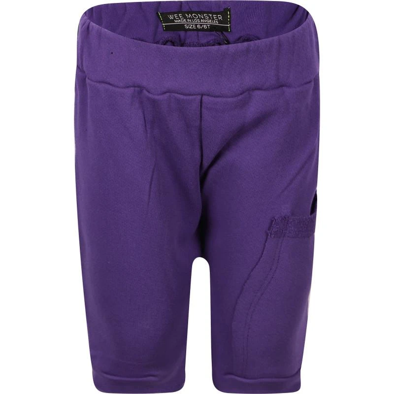 Wee Monster Pocket detailing harem shorts in purple 1