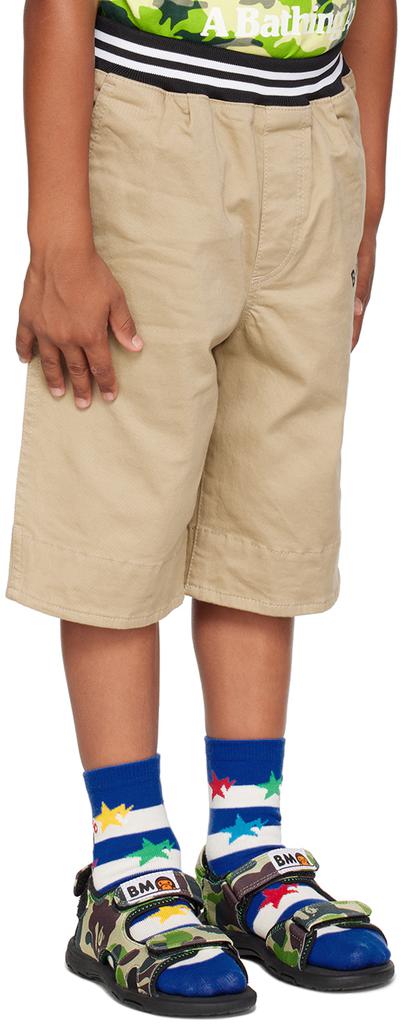 Bape Kids Tan Baby Milo 1st Camo Shorts