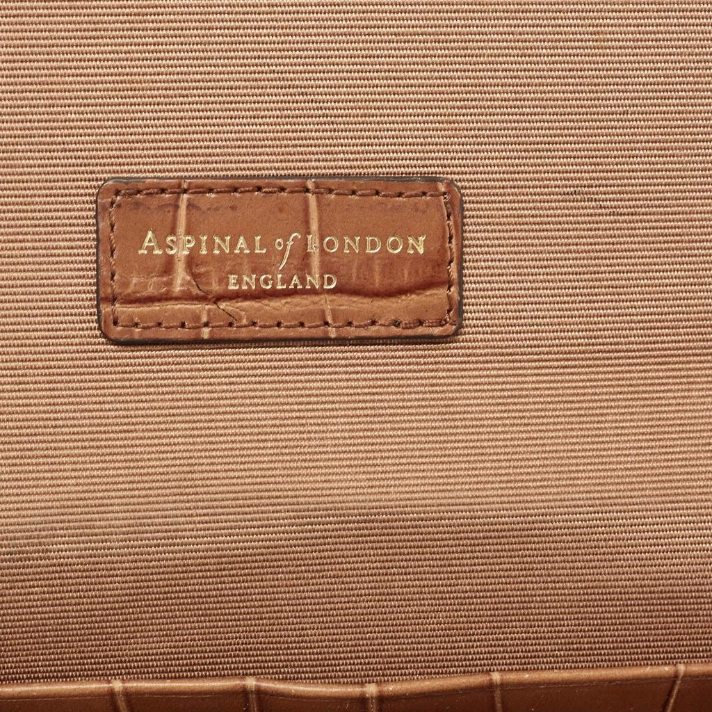 Aspinal of London Aspinal Of London Brown Croc Embossed Leather Mayfair Continental Wallet 7