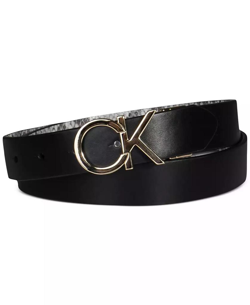 Calvin Klein Women's Reversible Monogram Buckle Belt