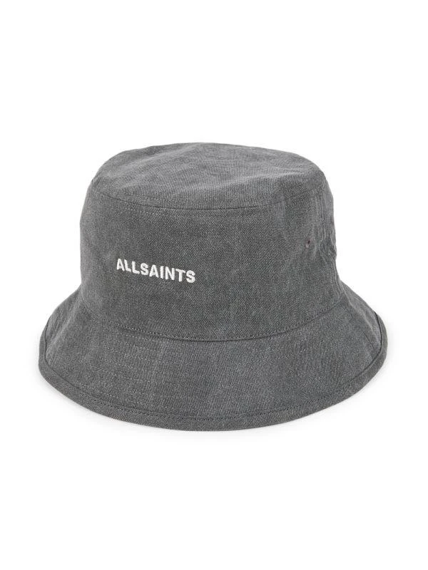 ALL SAINTS Washed Logo Bucket Hat 1