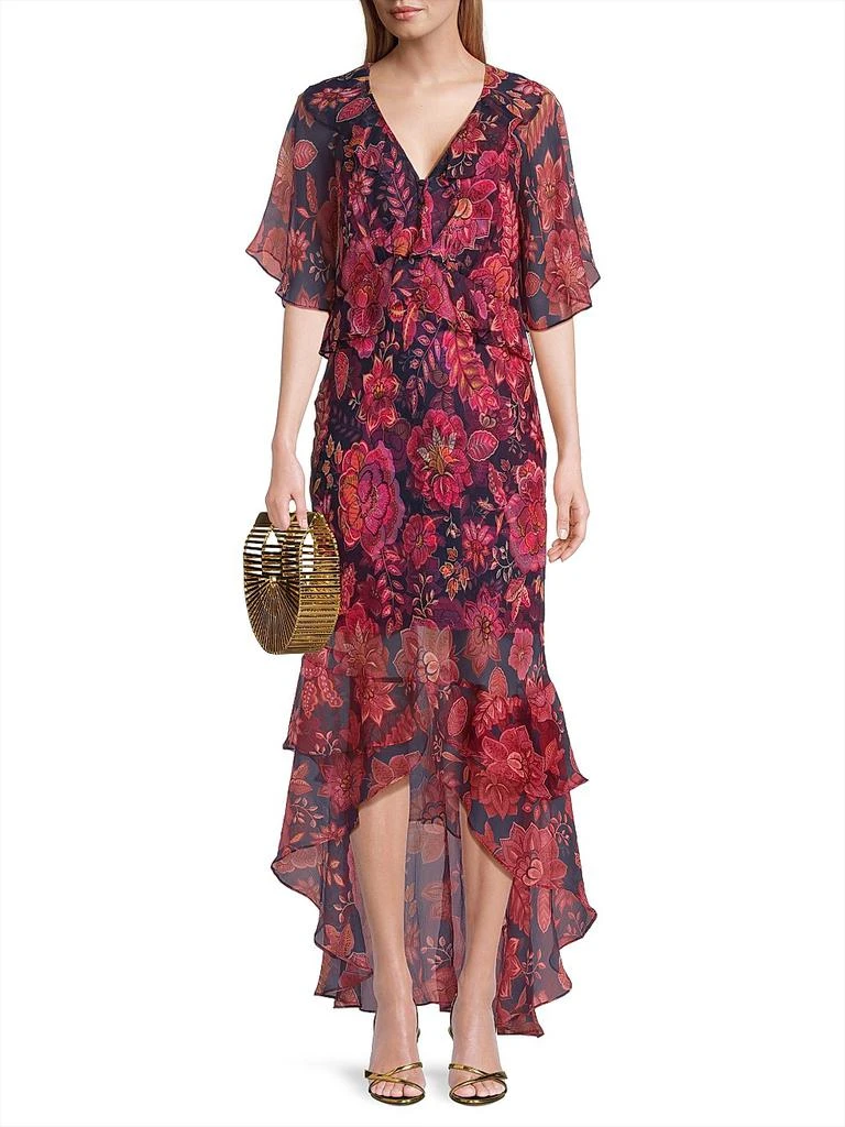 chinese dress ladies Johnny Was Dayana Mesh Dress with Slip