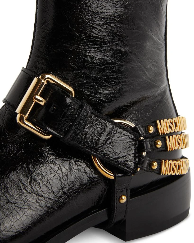 Moschino Women's Logo Harness Ankle Boots 5