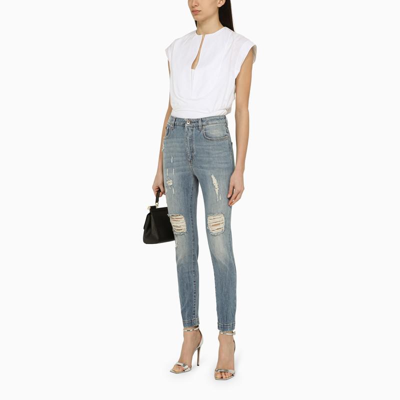 Dolce&Gabbana Audry denim skinny jeans with wear and tear