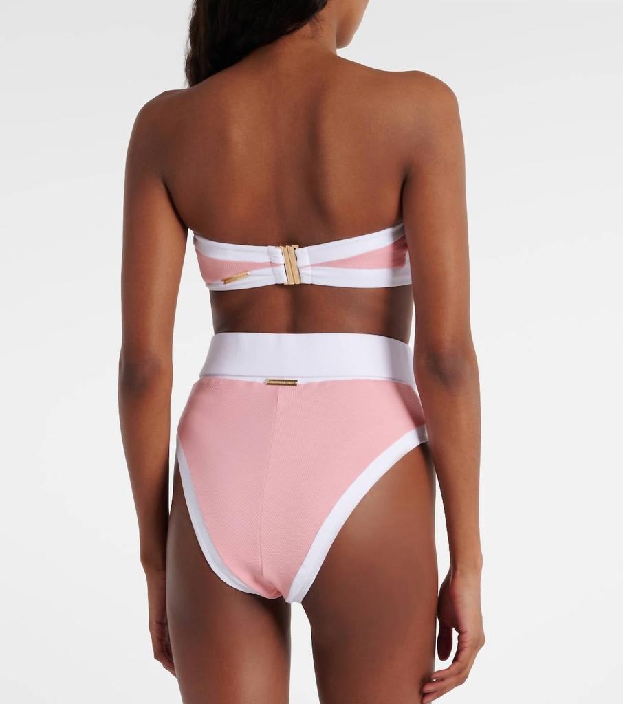 Alexandra Miro Whitney Bikini Bottom In Pink Texture