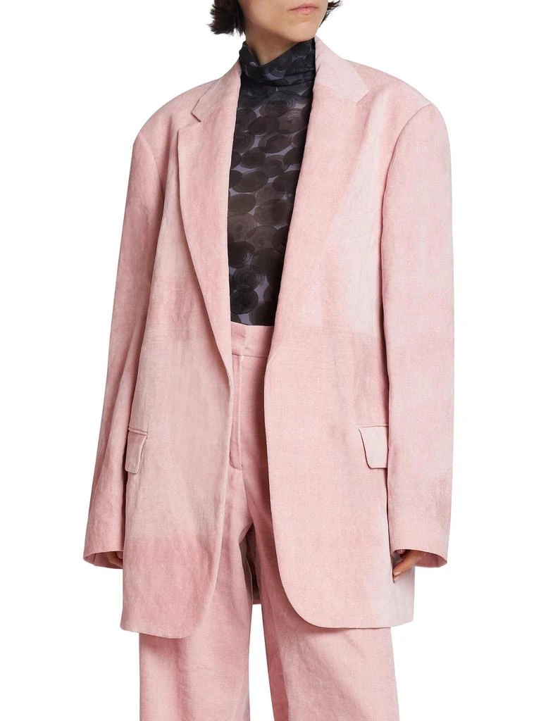 Dries Van Noten Blur Washed Cotton-Blend Long Jacket 1