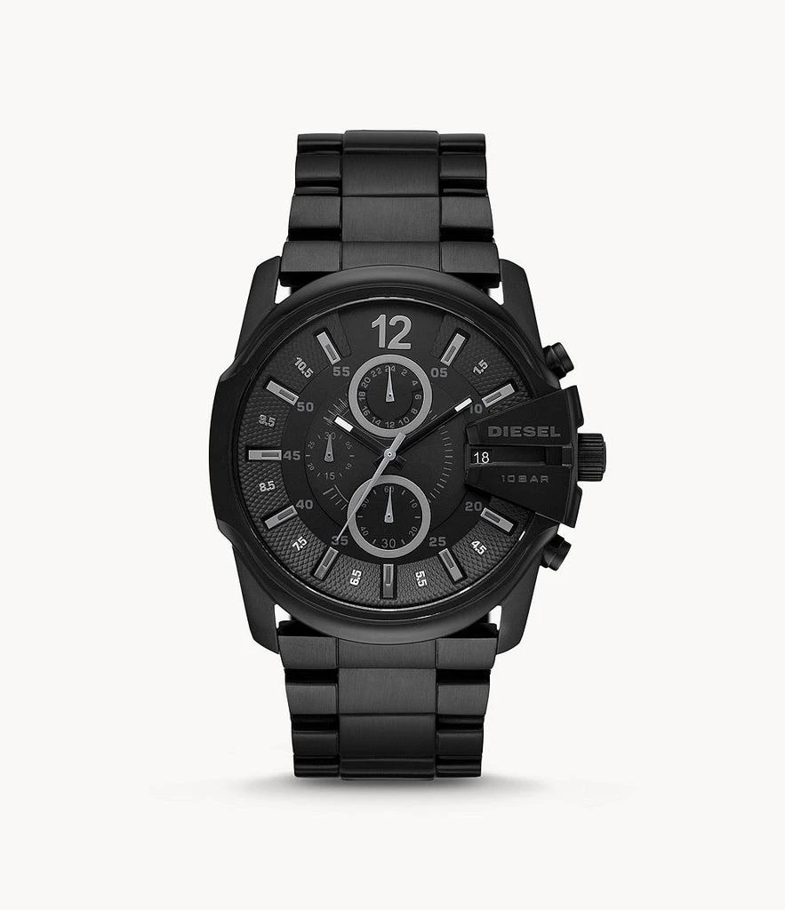 Diesel Men's Master Chief Three-Hand Black Stainless Steel Watch 1
