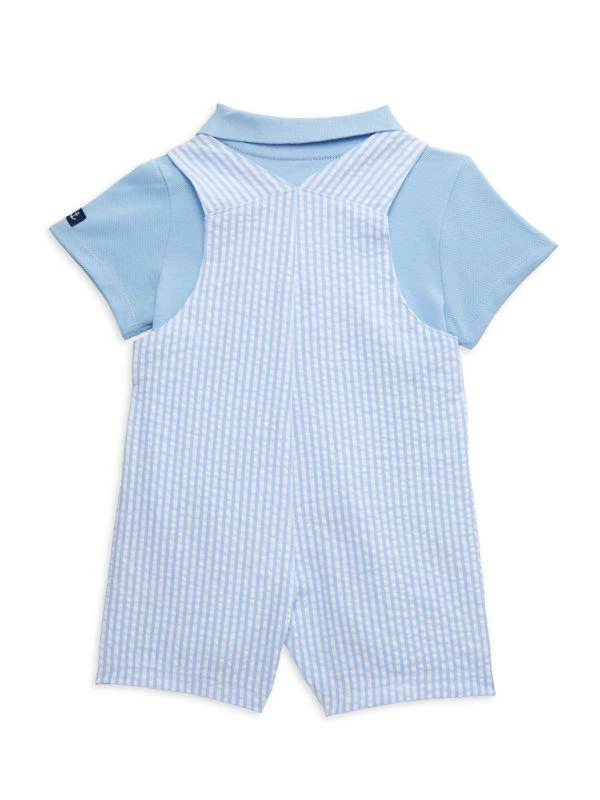 Little Me Baby Boy's 2-Piece Boat Shortall & Polo Set 2