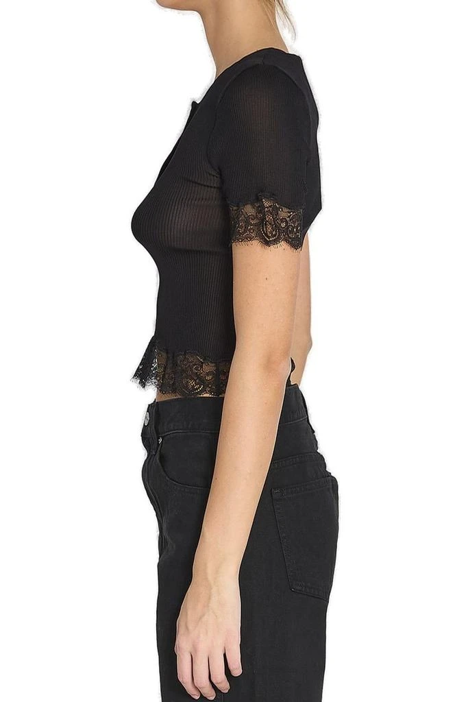 Yves Saint Laurent Saint Laurent Laced Ribbed T-Shirt 3