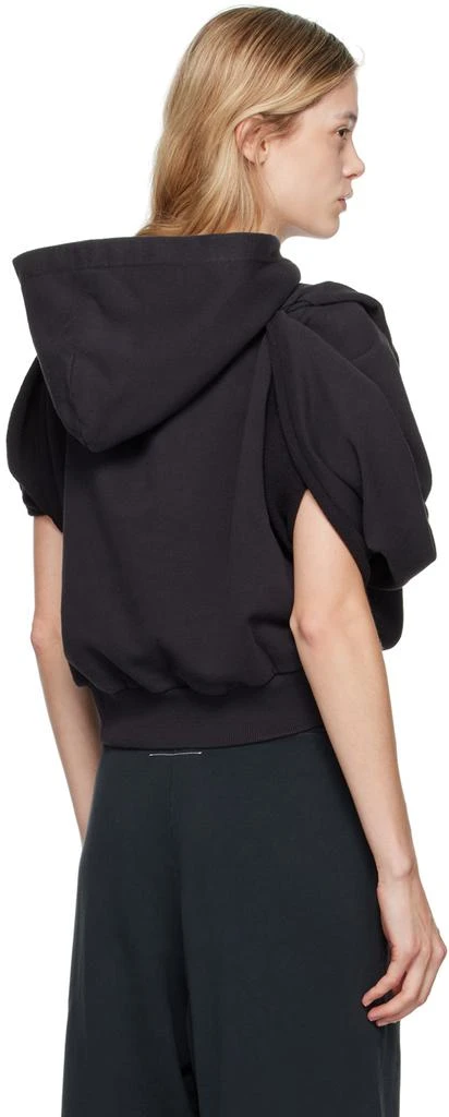 MM6 Black Flared Sleeve Hoodie 3
