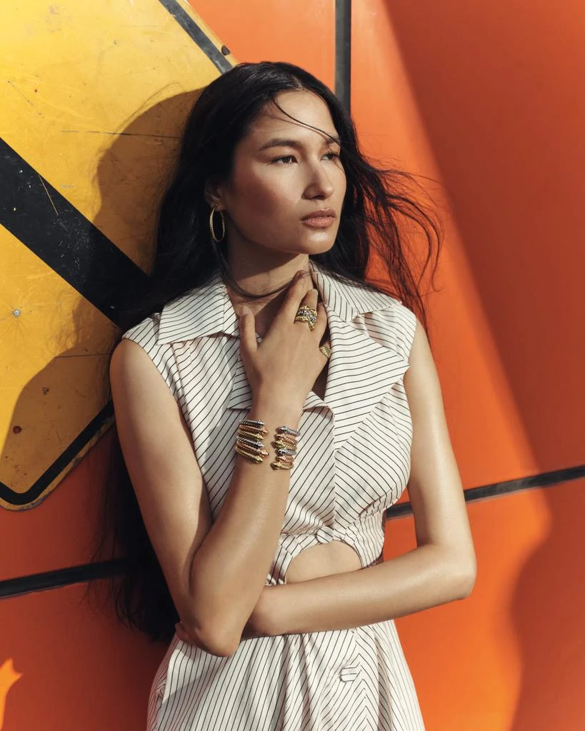 David Yurman Sculpted Cable Hoop Earrings in 18K Yellow Gold 6