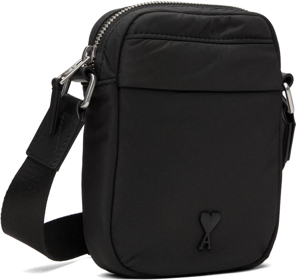 AMI Black Small Ami de Coeur Bag