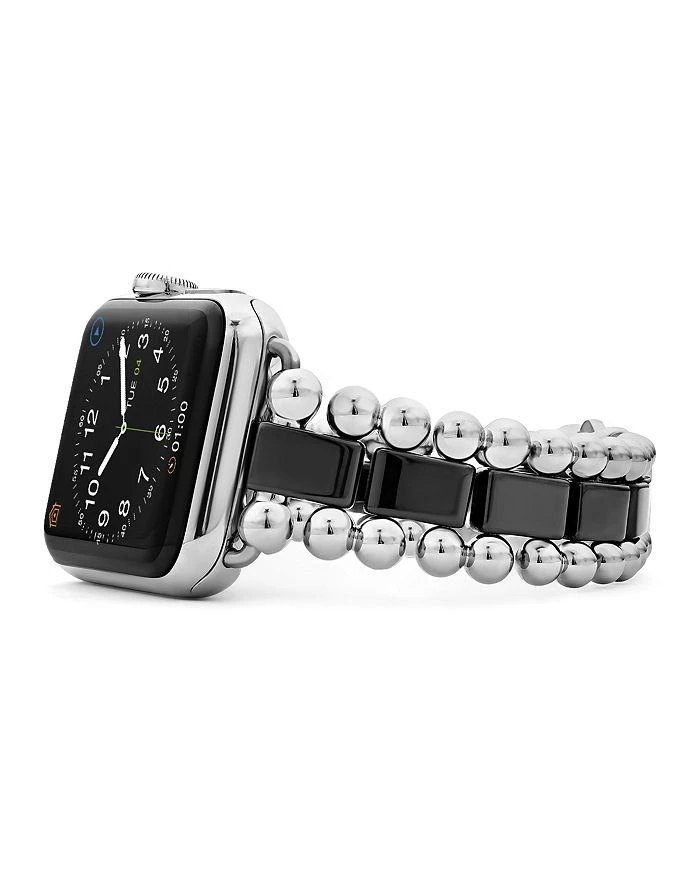 LAGOS Black Ceramic Smart Caviar Apple™ Watch Band, 38mm-42mm 1
