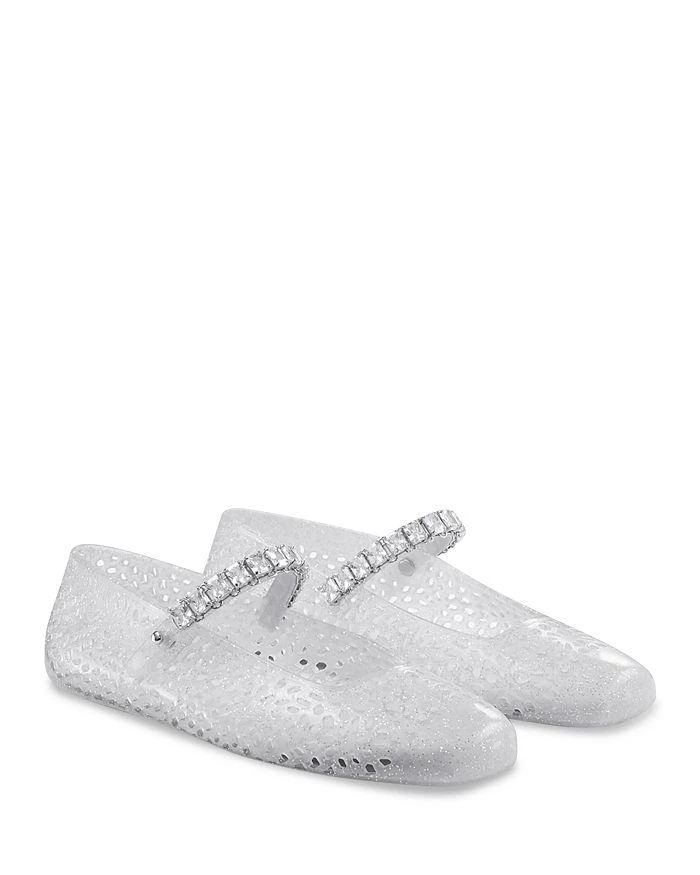 Jimmy Choo Women's The Jelly Transparent Crystal Ballet Flats 1