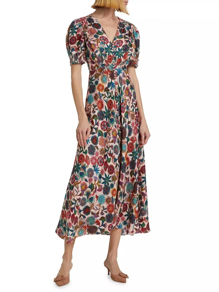 Saloni Lea Floral Silk Maxi Dress 3