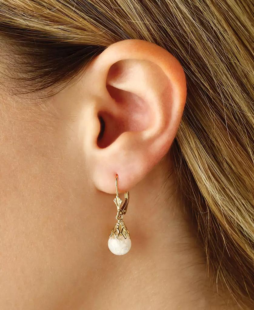 Macy's Floating Crushed Opal (1 ct. t.w.) Drop Earring in 14k Yellow Gold