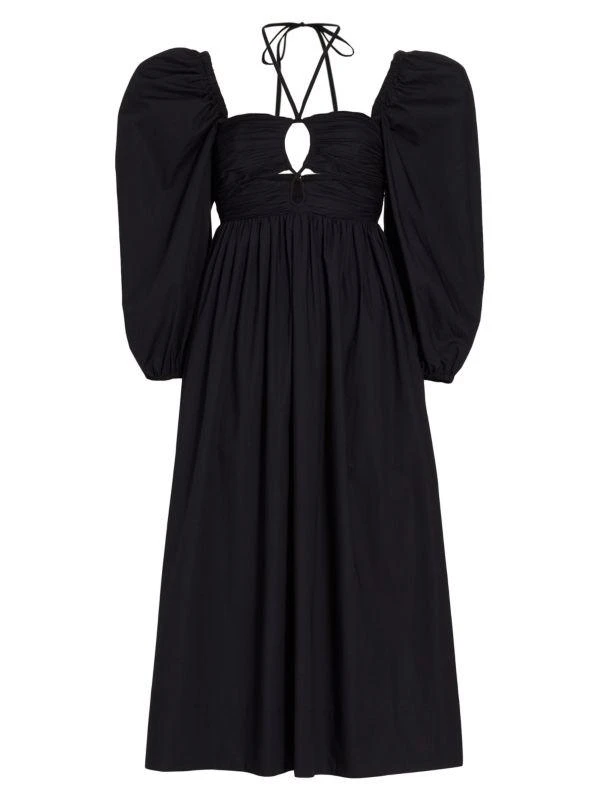 Ulla Johnson Alessa Ruched Puff Sleeve Midi Dress 5