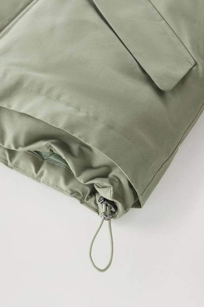 Woolrich Parka in Brushed Ramar Cloth with Detachable Hood - Women - Green 10