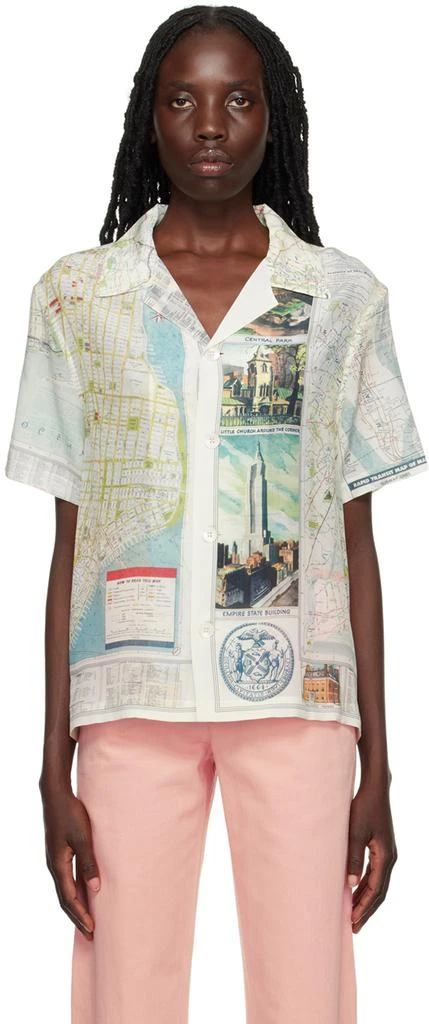 Bode Multicolor New York City Map Shirt 1