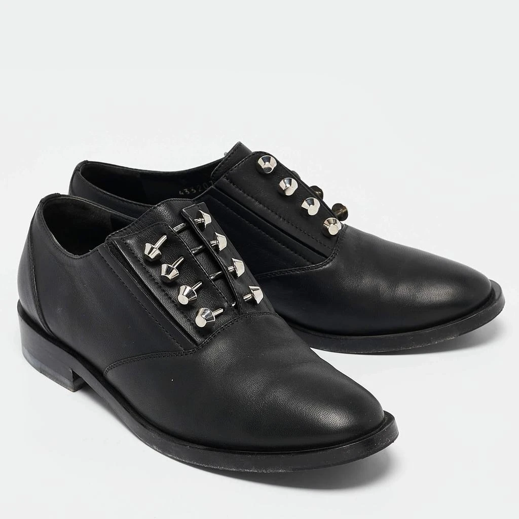 Balenciaga Balenciaga Black Leather Pierced Oxfords Size 37 4