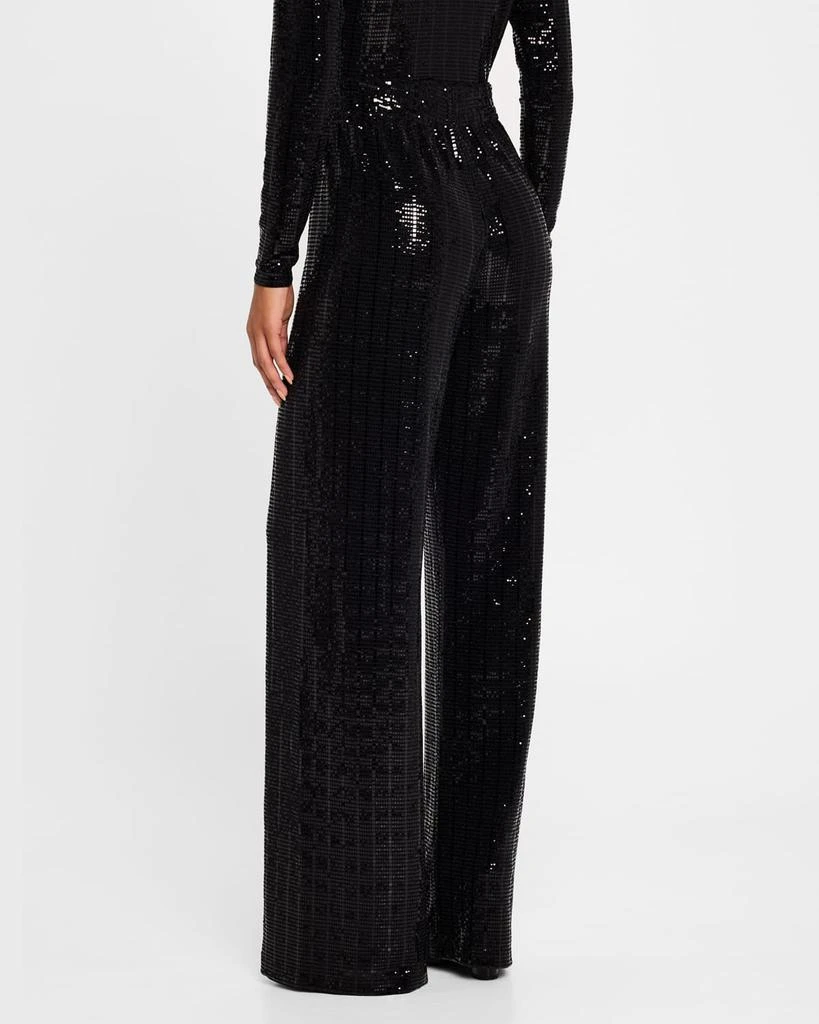 Alice + Olivia Elba Sequined Straight-Leg Pants 3