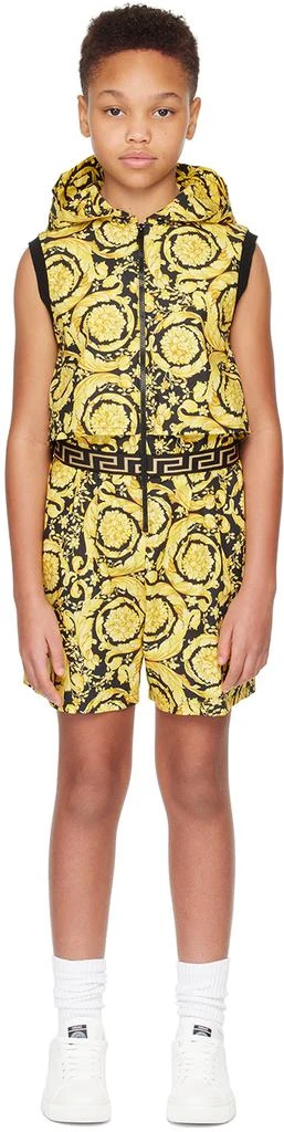 Versace Kids Yellow 
Black Barocco Jumpsuit