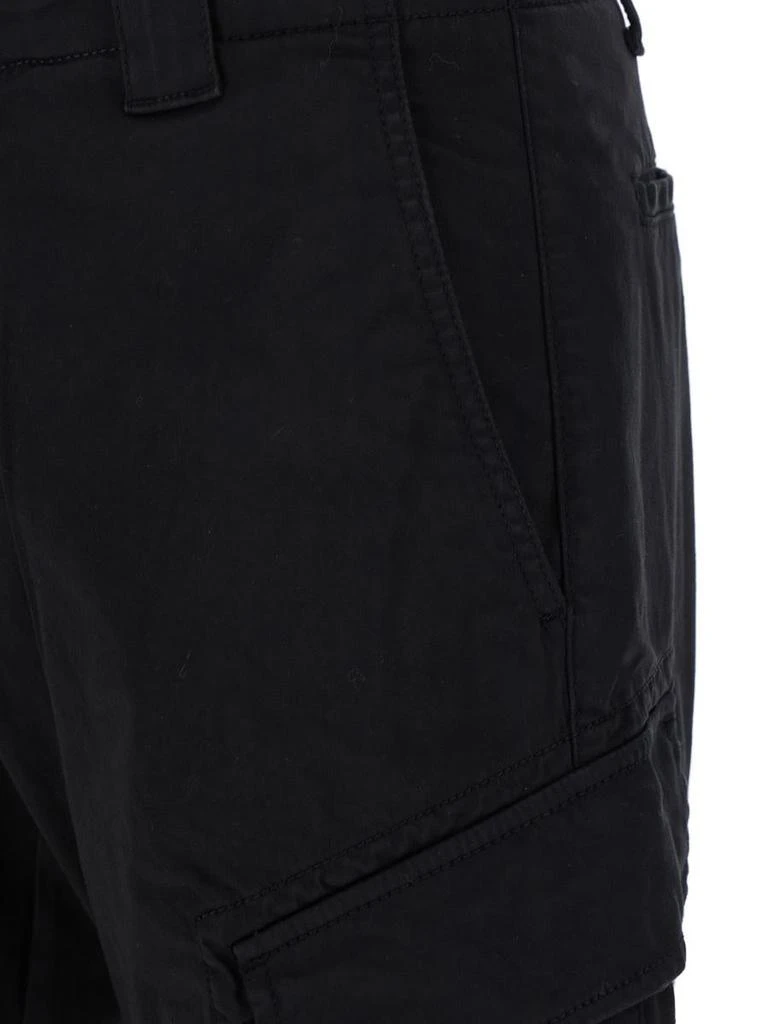 C.P. Company Black Cargo Pants With Lens Motif On The Leg In Cotton Man 3