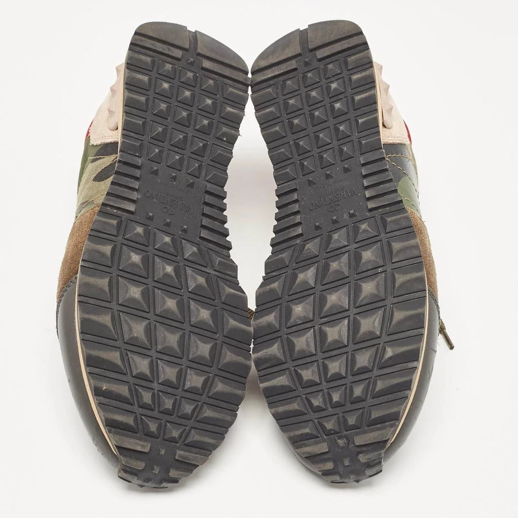Valentino Valentino Multicolor Camouflage Print Canvas and Leather Rockrunner Sneakers Size 37 6
