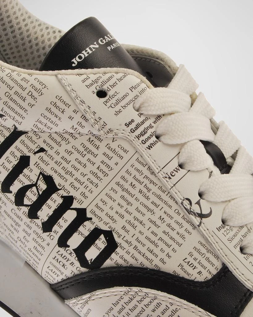 John Galliano Paris Men's Gazette Logo Runner Sneakers 4