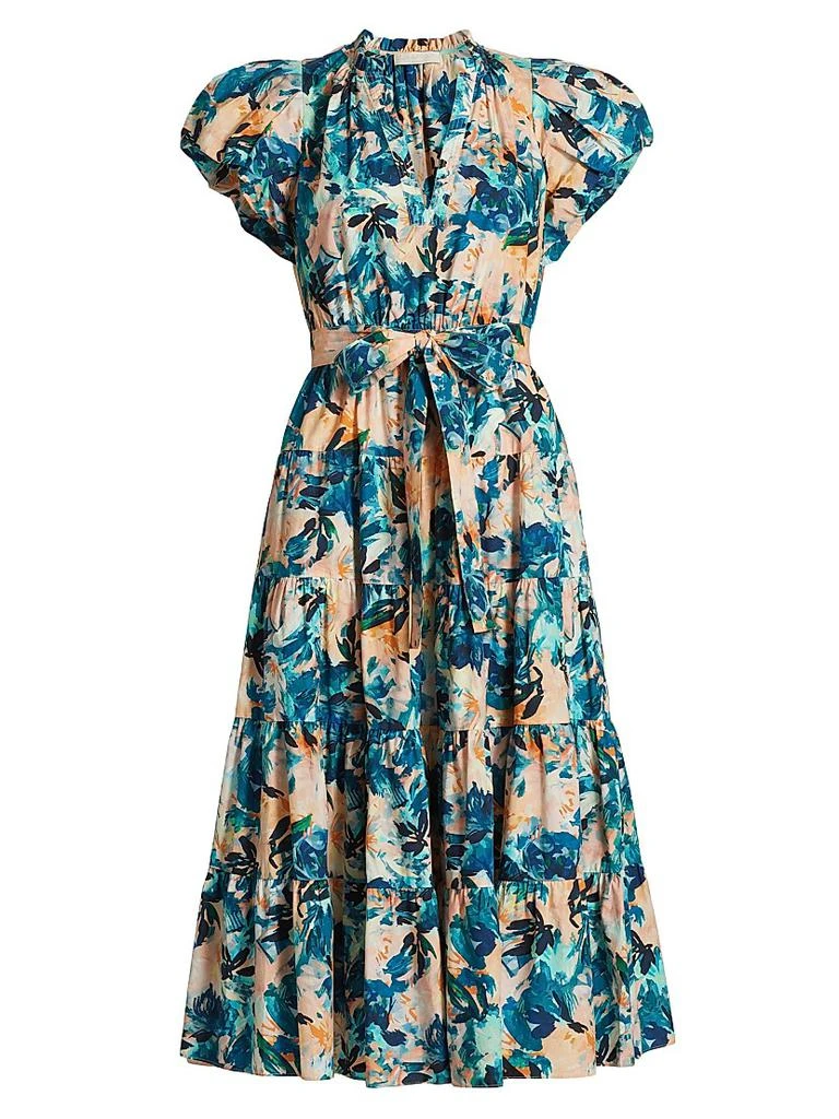 Ulla Johnson Ottilie Floral Cotton Midi-Dress 1