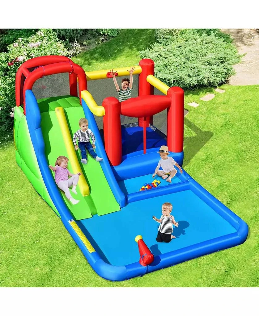 SKONYON Inflatable Water Slide with Ocean Balls for Kids without Blower 3