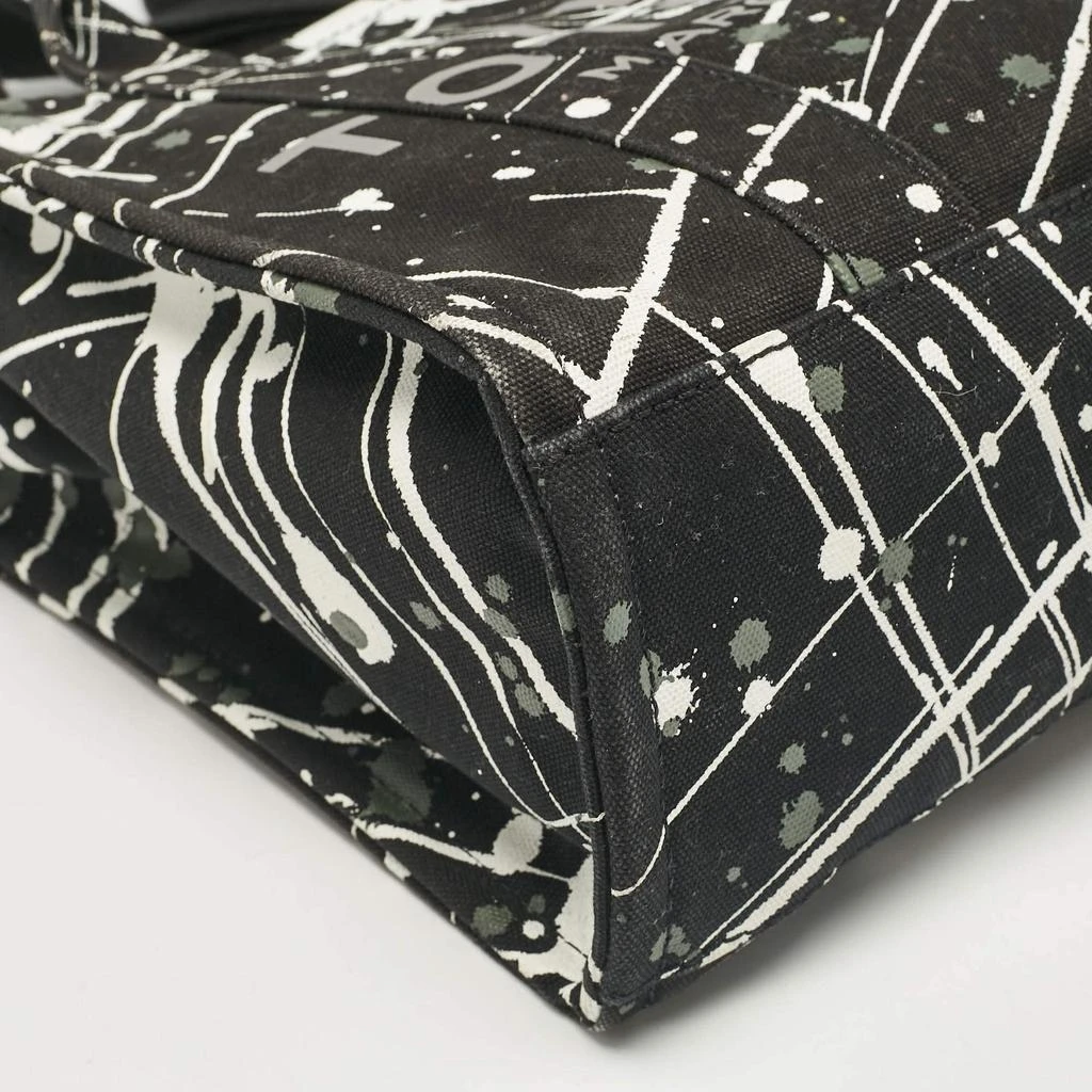 Marc Jacobs Marc Jacobs Black Splatter Paint Print Canvas Medium The Tote Bag 10