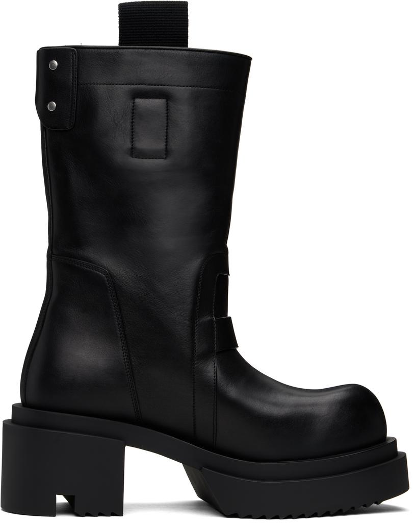 Rick Owens Black Hollywood Low Pull On Bogun Boots - Shoes